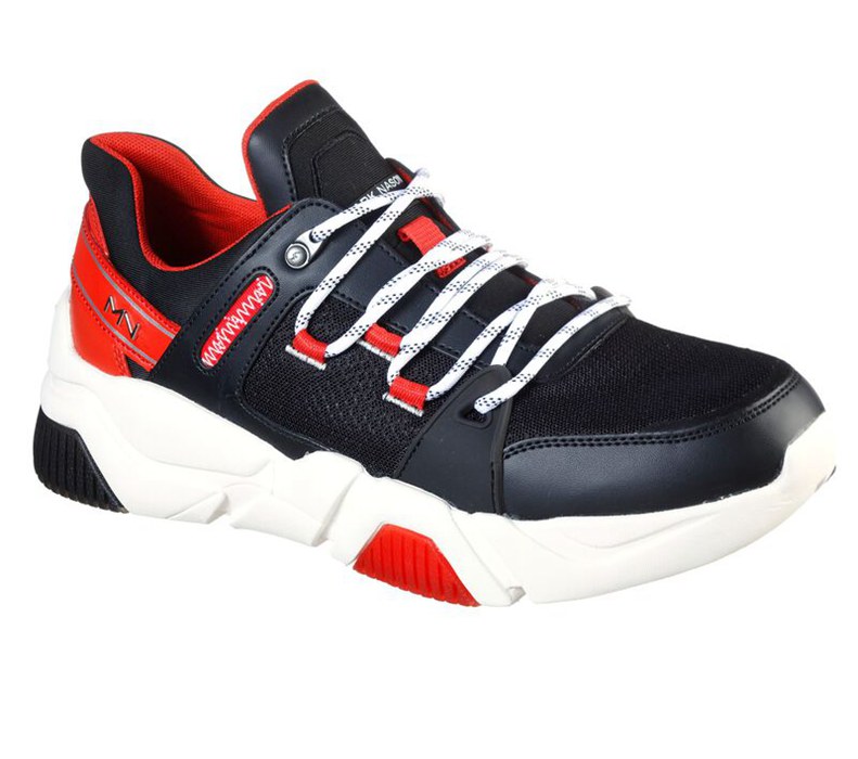 Skechers Block-Ridge - Deakin - Mens Sneakers Black/Red [AU-AW6520]